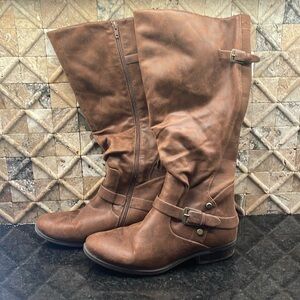 BareTraps Tall Brown Wide Calf Boot, great condition, size 10 US Women’s